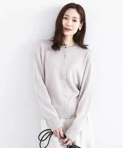 FKSDD61140 MK MICHEL KLEIN キラキラ ラメニットカーディガン/洗える