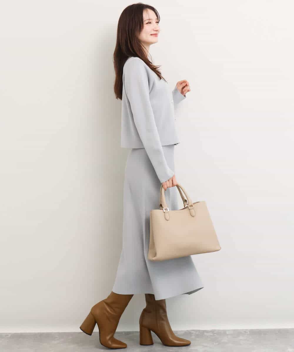 FKSDG65180 MK MICHEL KLEIN(MK ミッシェルクラン) [洗える]スムース編みコンパクトニットジャケット ネイビー