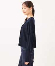 FKSDG65180 MK MICHEL KLEIN(MK ミッシェルクラン) [洗える]スムース編みコンパクトニットジャケット ネイビー