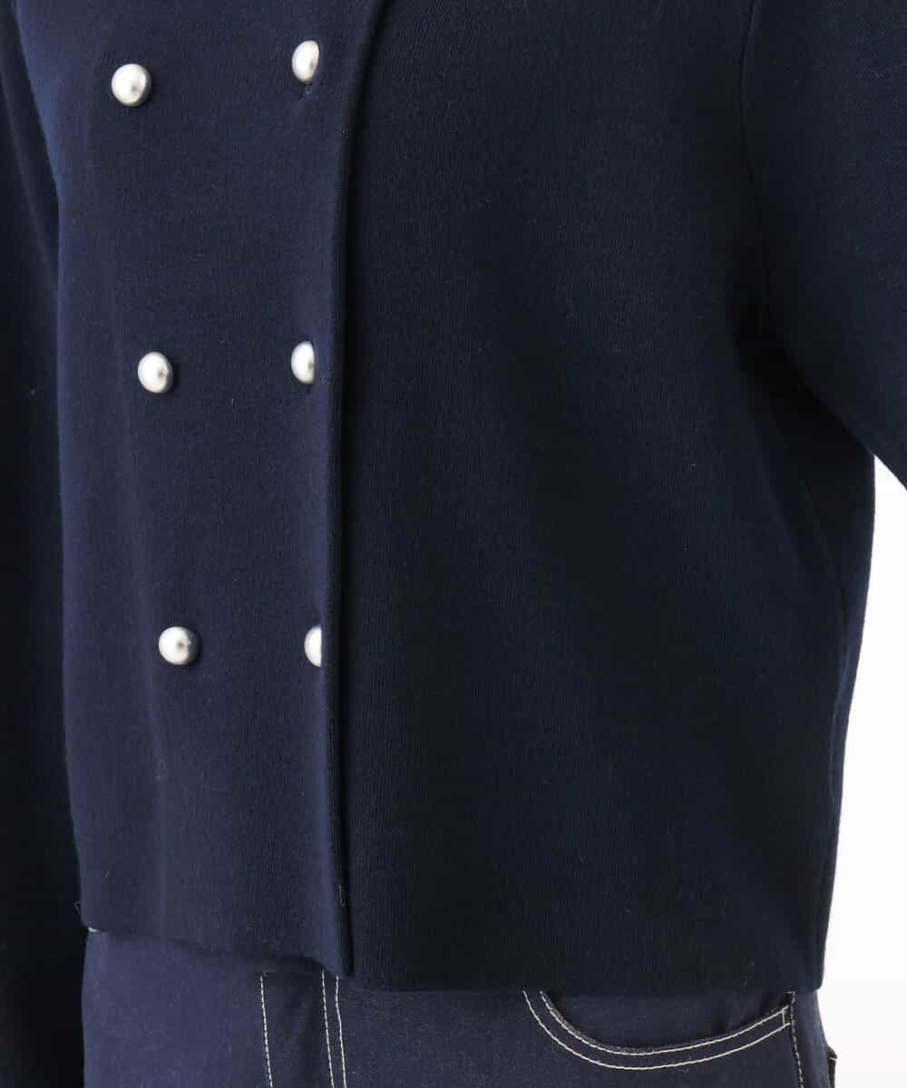 FKSDG65180 MK MICHEL KLEIN(MK ミッシェルクラン) [洗える]スムース編みコンパクトニットジャケット ネイビー