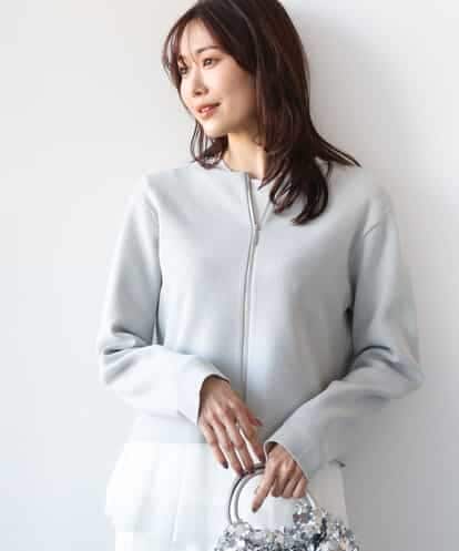 FKSFA20180 MK MICHEL KLEIN ジップアップニットブルゾン/洗える