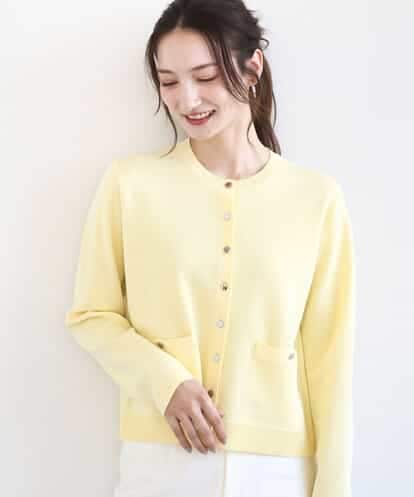 FKSGD20160 MK MICHEL KLEIN 綿混ニットカーディガン/洗える