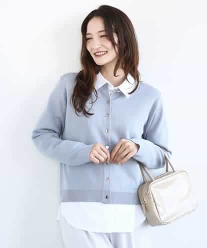 FKSGD20160 MK MICHEL KLEIN 綿混ニットカーディガン/洗える