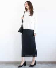 FKSGD20160 MK MICHEL KLEIN(MK ミッシェルクラン) 綿混ニットカーディガン/洗える ブルーグレー