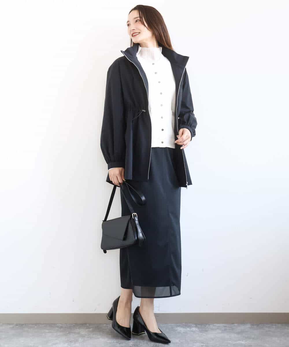 FKSGD20160 MK MICHEL KLEIN(MK ミッシェルクラン) 綿混ニットカーディガン/洗える ブルーグレー