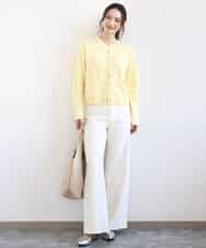 FKSGD20160 MK MICHEL KLEIN(MK ミッシェルクラン) 綿混ニットカーディガン/洗える ブルーグレー