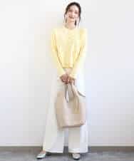 FKSGD20160 MK MICHEL KLEIN(MK ミッシェルクラン) 綿混ニットカーディガン/洗える ブルーグレー