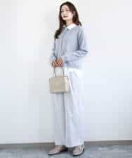 FKSGD20160 MK MICHEL KLEIN(MK ミッシェルクラン) 綿混ニットカーディガン/洗える ブルーグレー