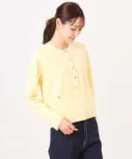 FKSGD20160 MK MICHEL KLEIN(MK ミッシェルクラン) 綿混ニットカーディガン/洗える ブルーグレー