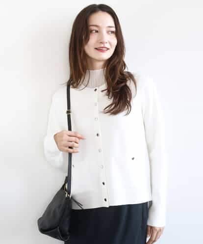 FKSGD20160 MK MICHEL KLEIN 綿混ニットカーディガン/洗える