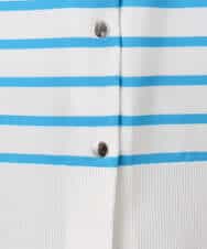 FKSGD21160 MK MICHEL KLEIN(MK ミッシェルクラン) ドット釦Vネックカーディガン(無地・ボーダー)/洗える パープル（無地）