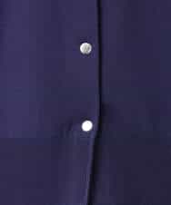 FKSGD21160 MK MICHEL KLEIN(MK ミッシェルクラン) ドット釦Vネックカーディガン(無地・ボーダー)/洗える パープル（無地）