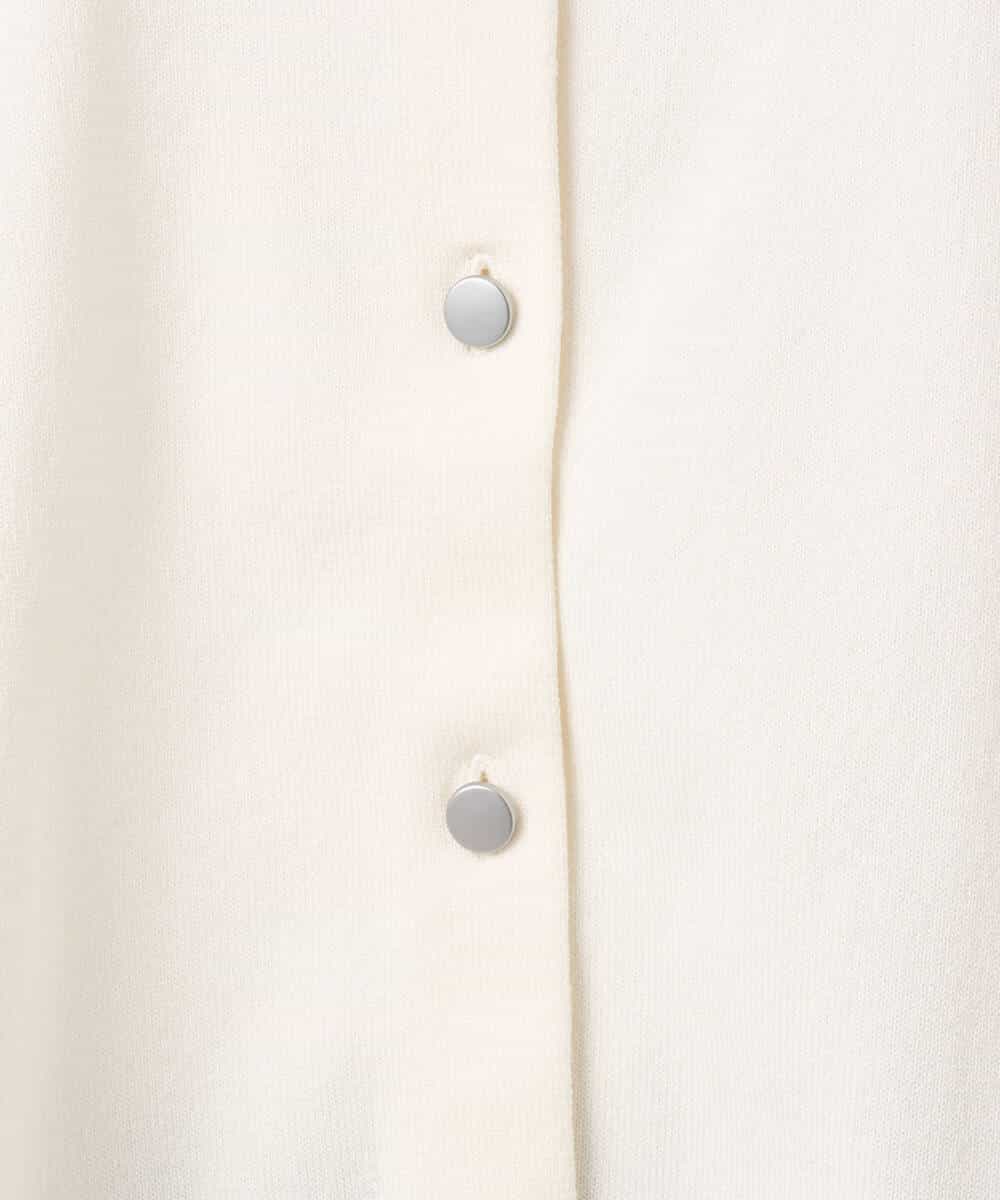 FKSGD30170 MK MICHEL KLEIN(MK ミッシェルクラン) ストライプ切替えデザインニット/洗える アイボリー