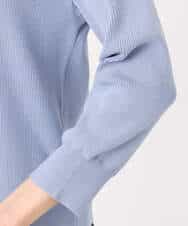 FKSGD31150 MK MICHEL KLEIN(MK ミッシェルクラン) 衿付きニットプルオーバー/洗える ライトブルー