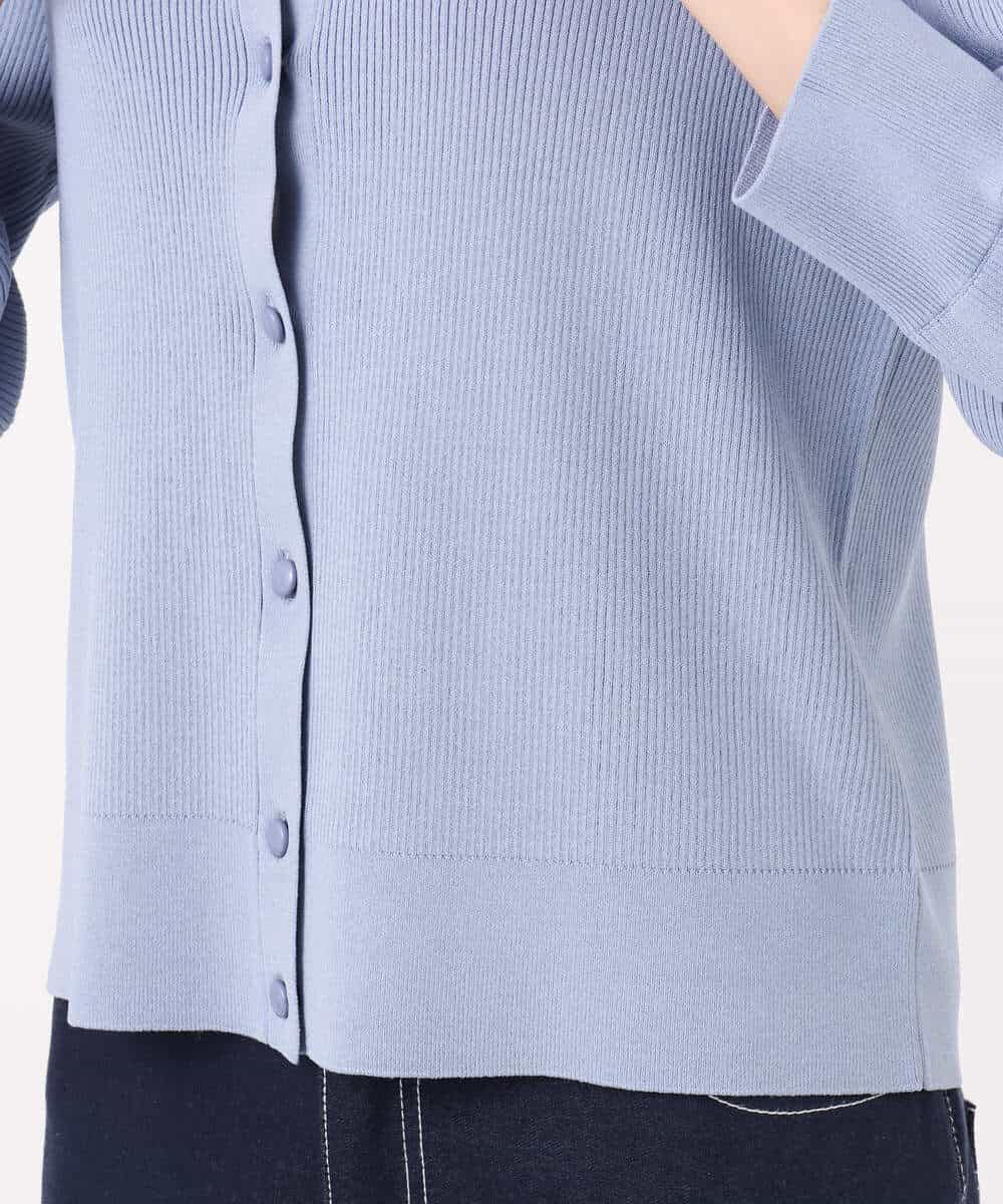 FKSGD31150 MK MICHEL KLEIN(MK ミッシェルクラン) 衿付きニットプルオーバー/洗える ライトブルー