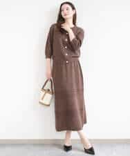 FKSGD32150 MK MICHEL KLEIN(MK ミッシェルクラン) アイレット編みニット/前後2way/洗える ピンク