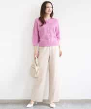 FKSGD32150 MK MICHEL KLEIN(MK ミッシェルクラン) アイレット編みニット/前後2way/洗える ピンク