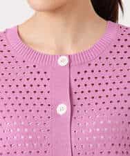 FKSGD32150 MK MICHEL KLEIN(MK ミッシェルクラン) アイレット編みニット/前後2way/洗える ピンク