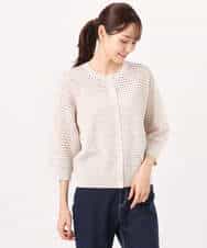 FKSGD32150 MK MICHEL KLEIN(MK ミッシェルクラン) アイレット編みニット/前後2way/洗える ピンク