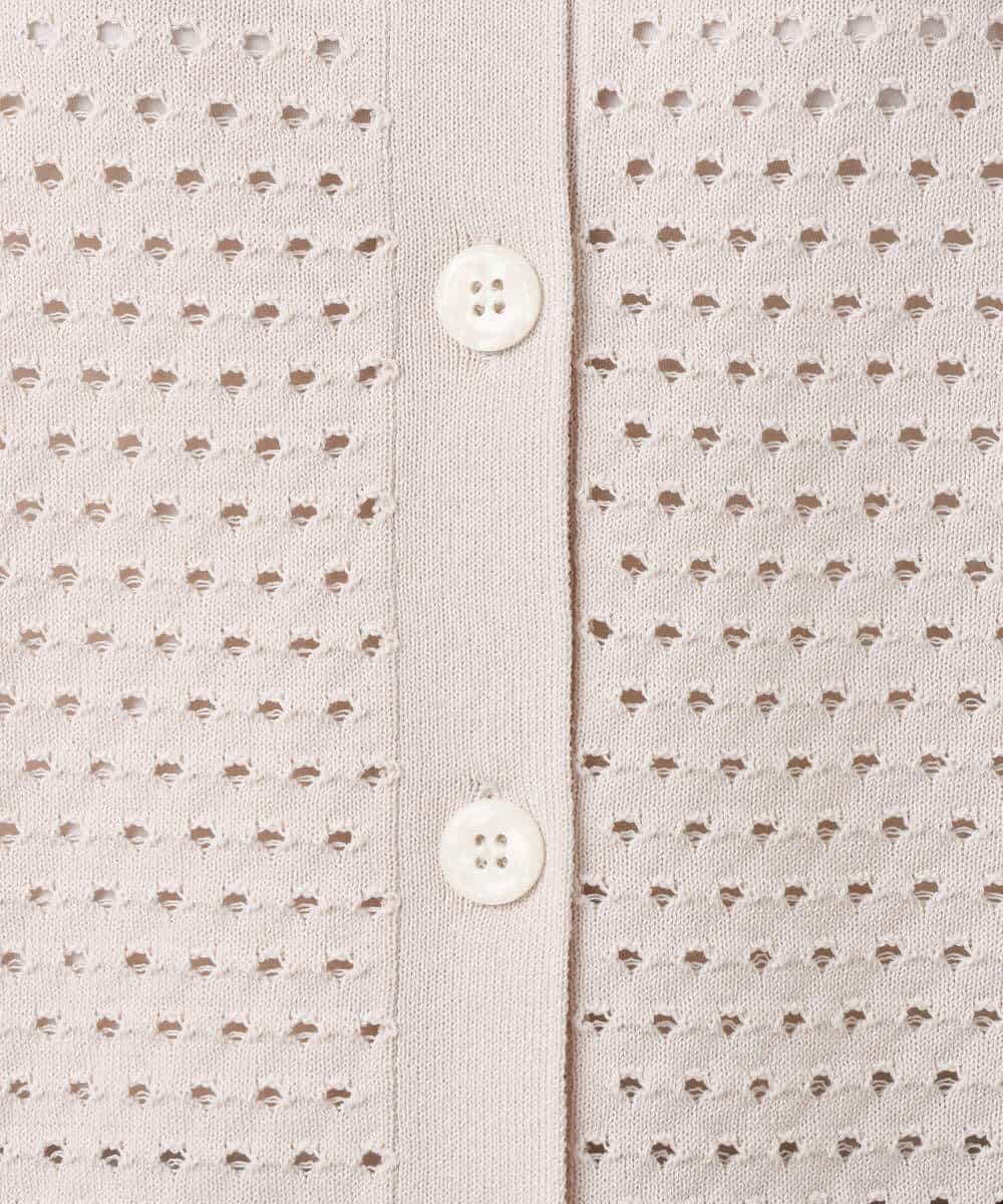 FKSGD32150 MK MICHEL KLEIN(MK ミッシェルクラン) アイレット編みニット/前後2way/洗える ピンク