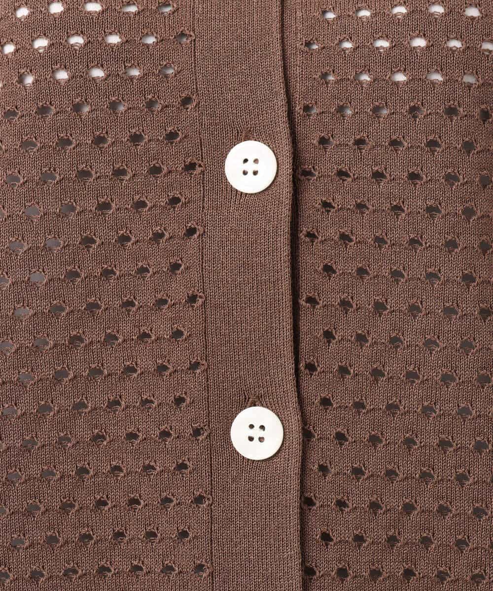 FKSGD32150 MK MICHEL KLEIN(MK ミッシェルクラン) アイレット編みニット/前後2way/洗える ピンク