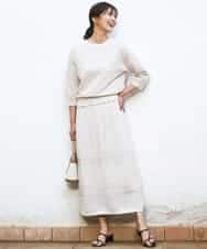 FKSGD32150 MK MICHEL KLEIN(MK ミッシェルクラン) アイレット編みニット/前後2way/洗える ピンク