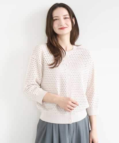 FKSGD32150 MK MICHEL KLEIN アイレット編みニット/前後2way/洗える