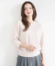 FKSGD32150 MK MICHEL KLEIN(MK ミッシェルクラン) アイレット編みニット/前後2way/洗える ベージュ