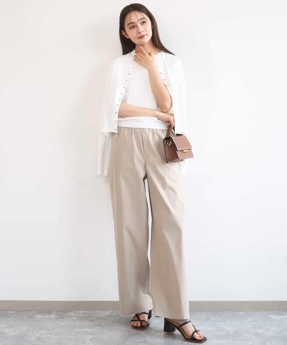 FKSGD40140 MK MICHEL KLEIN(MK ミッシェルクラン) [UVカット/接触冷感/洗える]ドット釦ニットカーディガン ネイビー