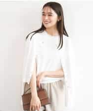 FKSGD40140 MK MICHEL KLEIN(MK ミッシェルクラン) [UVカット/接触冷感/洗える]ドット釦ニットカーディガン ホワイト