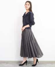 FKSGD41160 MK MICHEL KLEIN(MK ミッシェルクラン) ラッフルフリルデザインカーディガン/接触冷感/UVカット/洗える イエロー