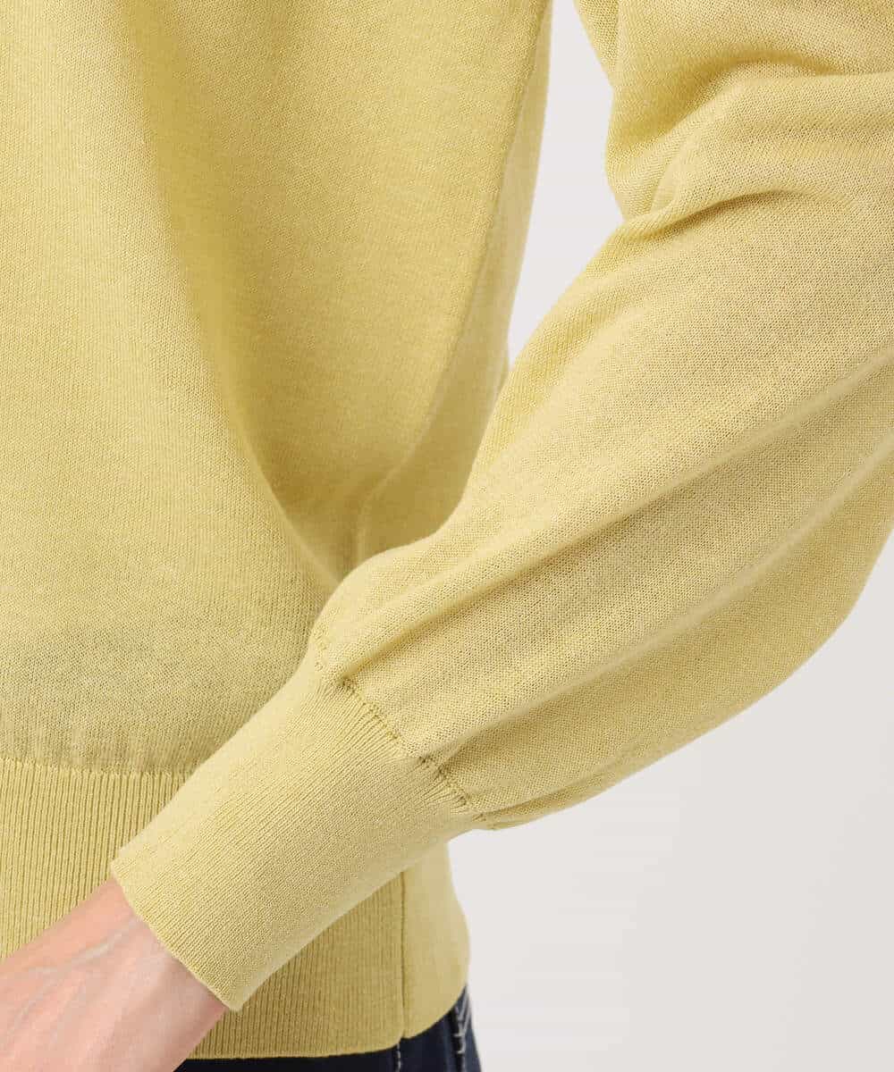 FKSGD41160 MK MICHEL KLEIN(MK ミッシェルクラン) ラッフルフリルデザインカーディガン/接触冷感/UVカット/洗える イエロー