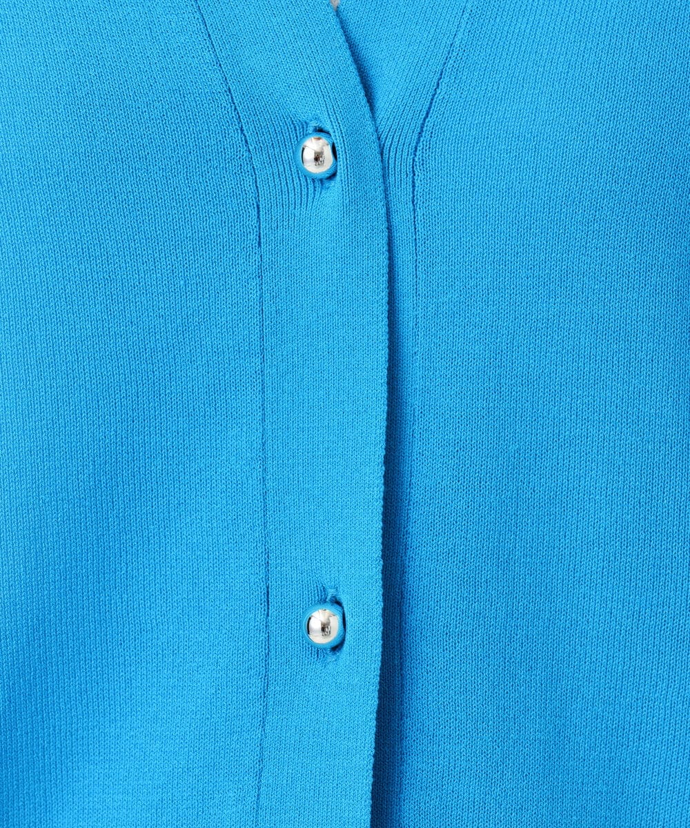 FKSGD42150 MK MICHEL KLEIN(MK ミッシェルクラン) [UVカット/接触冷感/洗える]キーネックカーディガン ブルー