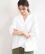 FKSGD42150 MK MICHEL KLEIN(MK ミッシェルクラン) [UVカット/接触冷感/洗える]キーネックカーディガン ホワイト