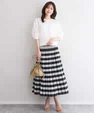 FKSGD50160 MK MICHEL KLEIN(MK ミッシェルクラン) [洗える]チュールシアーニットカーディガン ライムグリーン