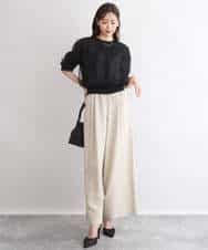 FKSGD50160 MK MICHEL KLEIN(MK ミッシェルクラン) [洗える]チュールシアーニットカーディガン ライムグリーン