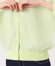 FKSGD50160 MK MICHEL KLEIN(MK ミッシェルクラン) [洗える]チュールシアーニットカーディガン ライムグリーン