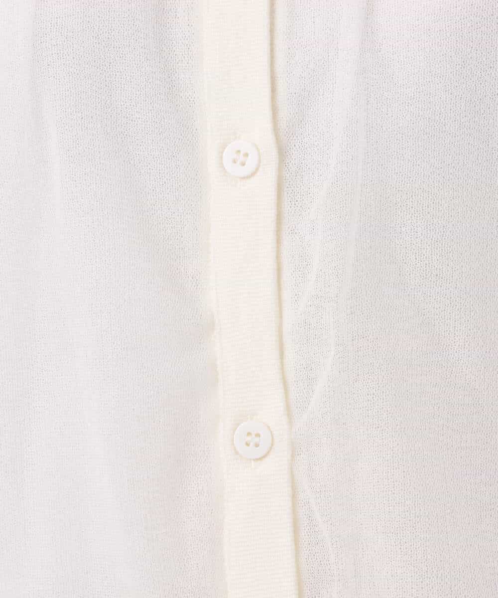 FKSGD50160 MK MICHEL KLEIN(MK ミッシェルクラン) [洗える]チュールシアーニットカーディガン ライムグリーン