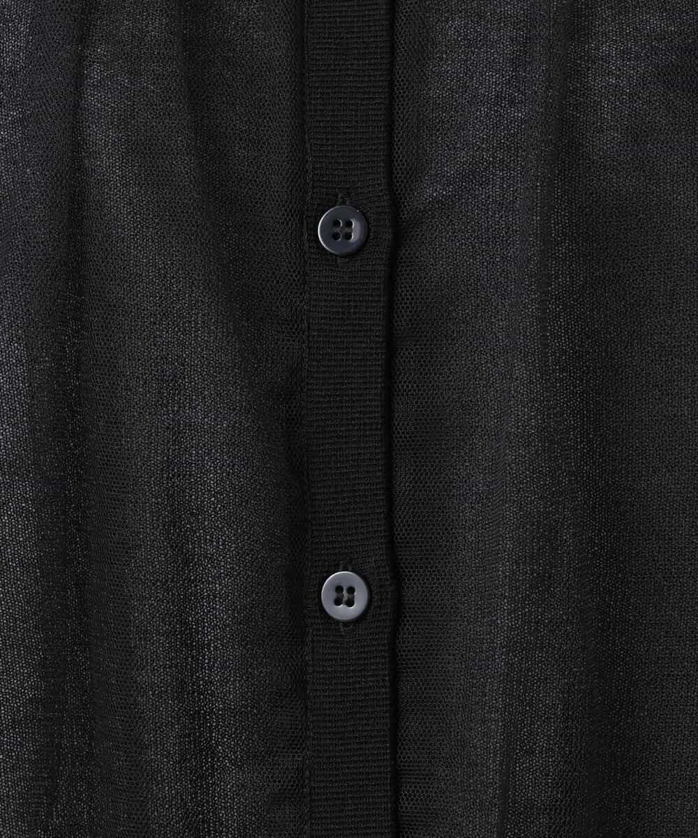 FKSGD50160 MK MICHEL KLEIN(MK ミッシェルクラン) [洗える]チュールシアーニットカーディガン ライムグリーン