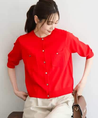 FKSGD53140 MK MICHEL KLEIN [UVカット/接触冷感/洗える]コンパクトニットカーディガン