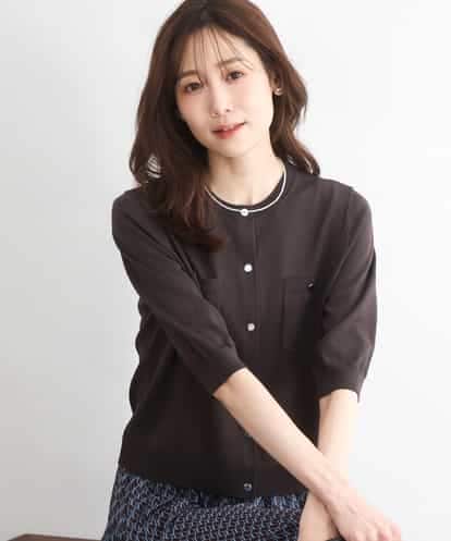 FKSGD53140 MK MICHEL KLEIN [UVカット/接触冷感/洗える]コンパクトニットカーディガン