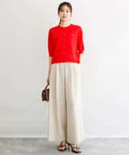 FKSGD53140 MK MICHEL KLEIN(MK ミッシェルクラン) [UVカット/接触冷感/洗える]コンパクトニットカーディガン ブラウン