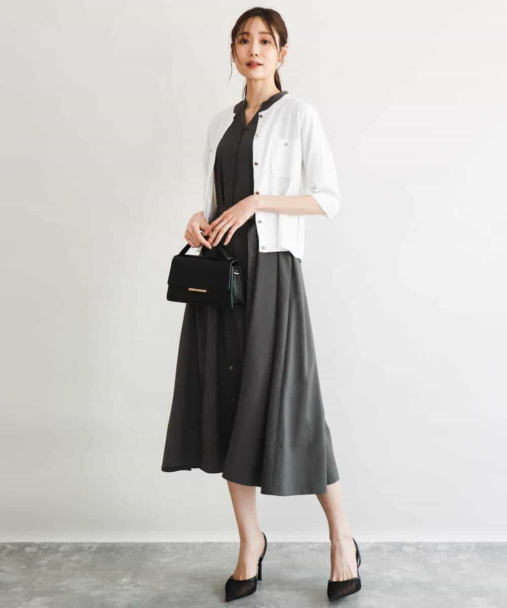 FKSGD53140 MK MICHEL KLEIN(MK ミッシェルクラン) [UVカット/接触冷感/洗える]コンパクトニットカーディガン ブラウン