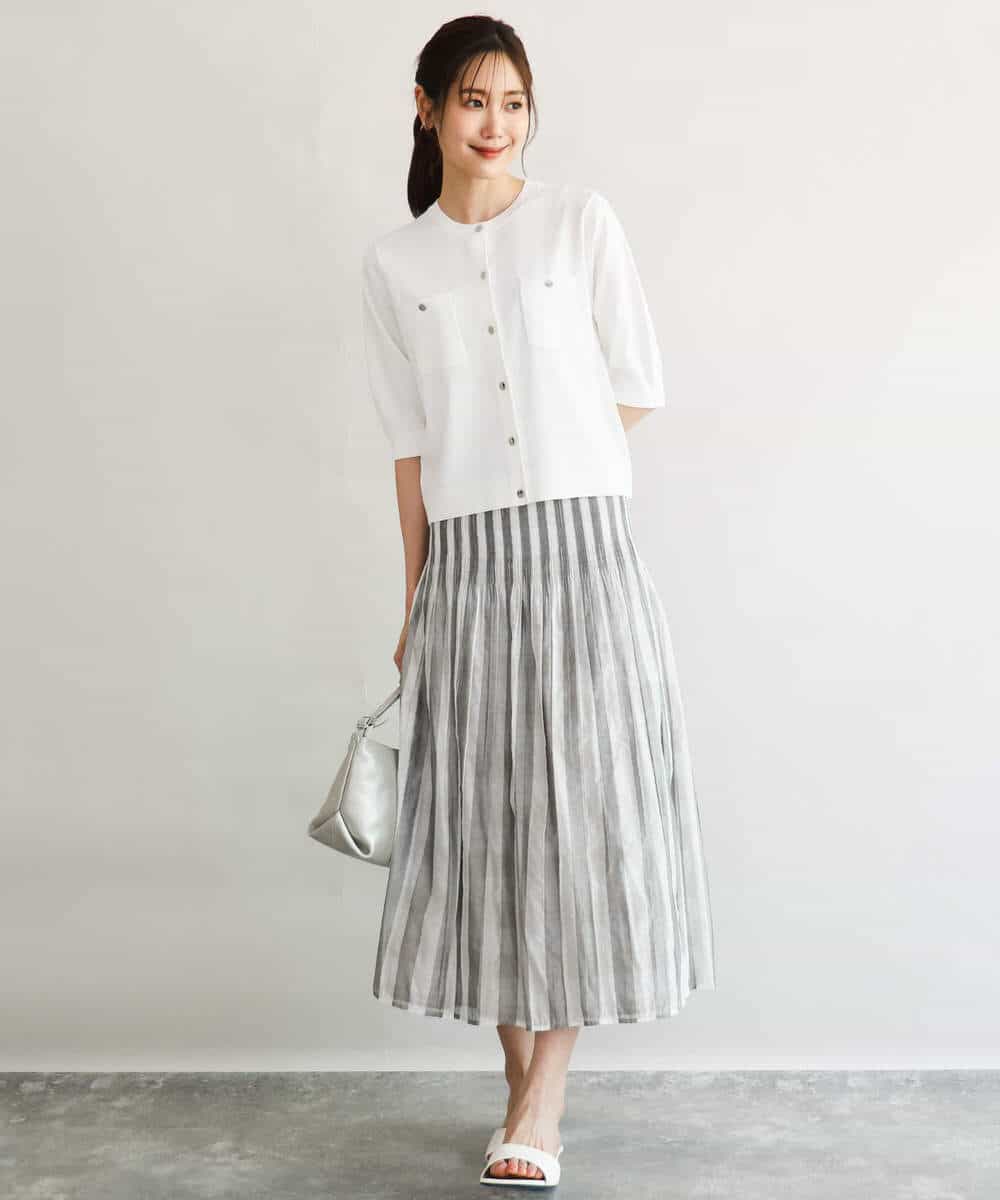 FKSGD53140 MK MICHEL KLEIN(MK ミッシェルクラン) [UVカット/接触冷感/洗える]コンパクトニットカーディガン ブラウン