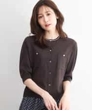 FKSGD53140 MK MICHEL KLEIN(MK ミッシェルクラン) [UVカット/接触冷感/洗える]コンパクトニットカーディガン ブラウン