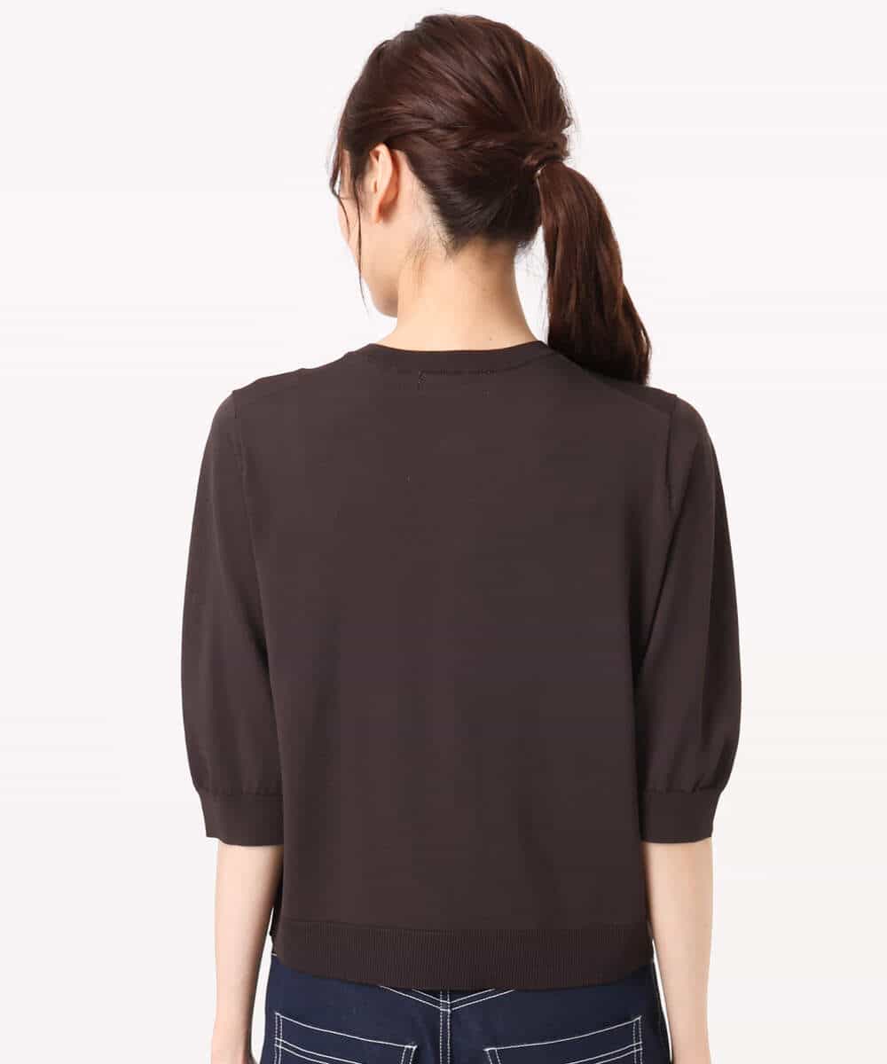 FKSGD53140 MK MICHEL KLEIN(MK ミッシェルクラン) [UVカット/接触冷感/洗える]コンパクトニットカーディガン ブラウン