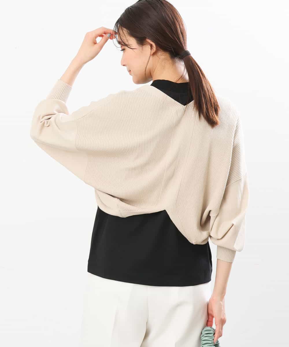 FKSGS06130 MK MICHEL KLEIN(MK ミッシェルクラン) ボレロニットカーディガン/洗える ベージュ
