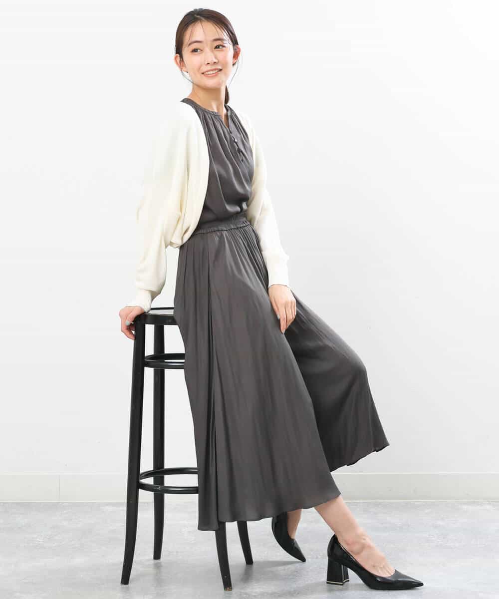 FKSGS06130 MK MICHEL KLEIN(MK ミッシェルクラン) ボレロニットカーディガン/洗える ベージュ