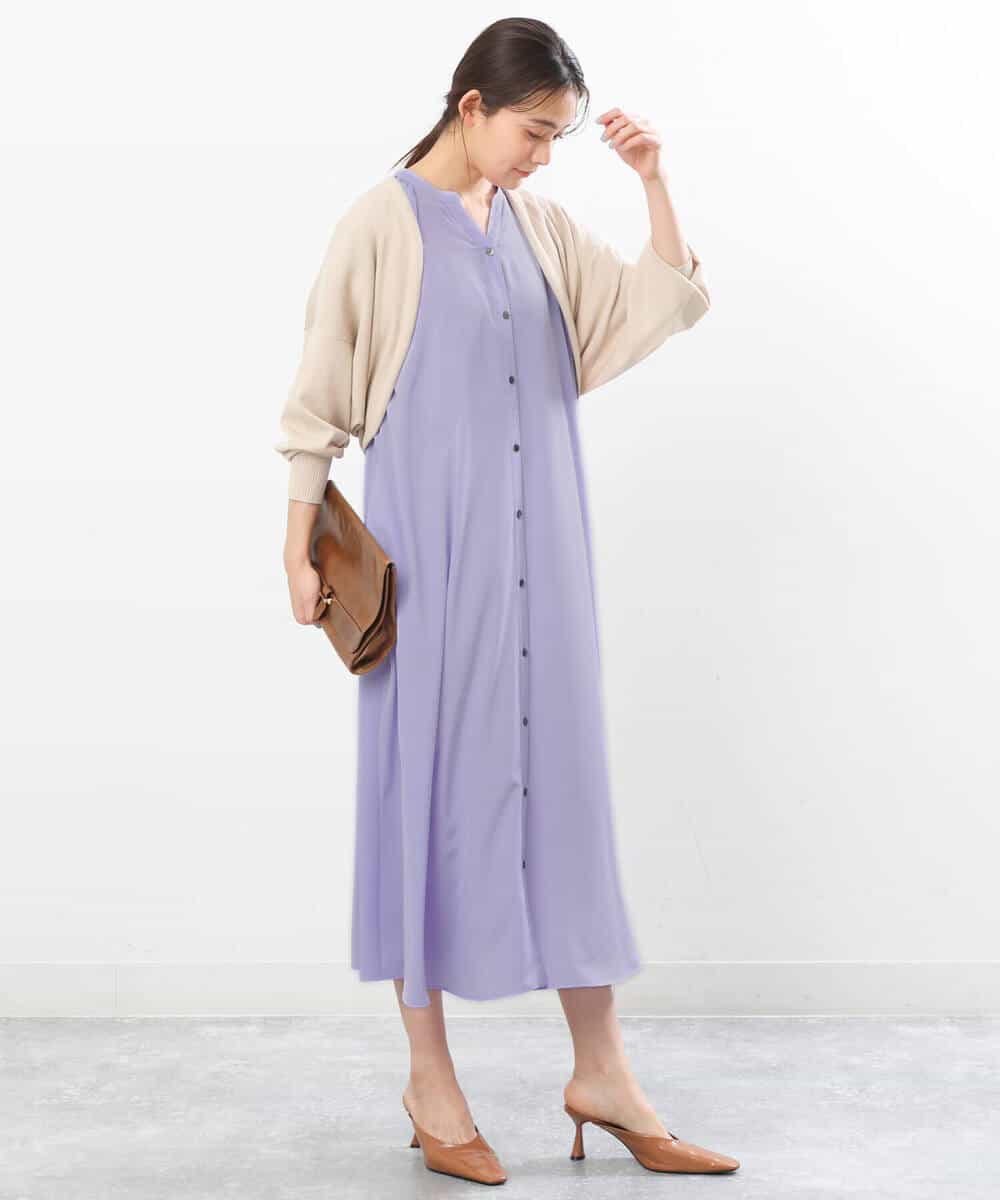 FKSGS06130 MK MICHEL KLEIN(MK ミッシェルクラン) ボレロニットカーディガン/洗える ベージュ