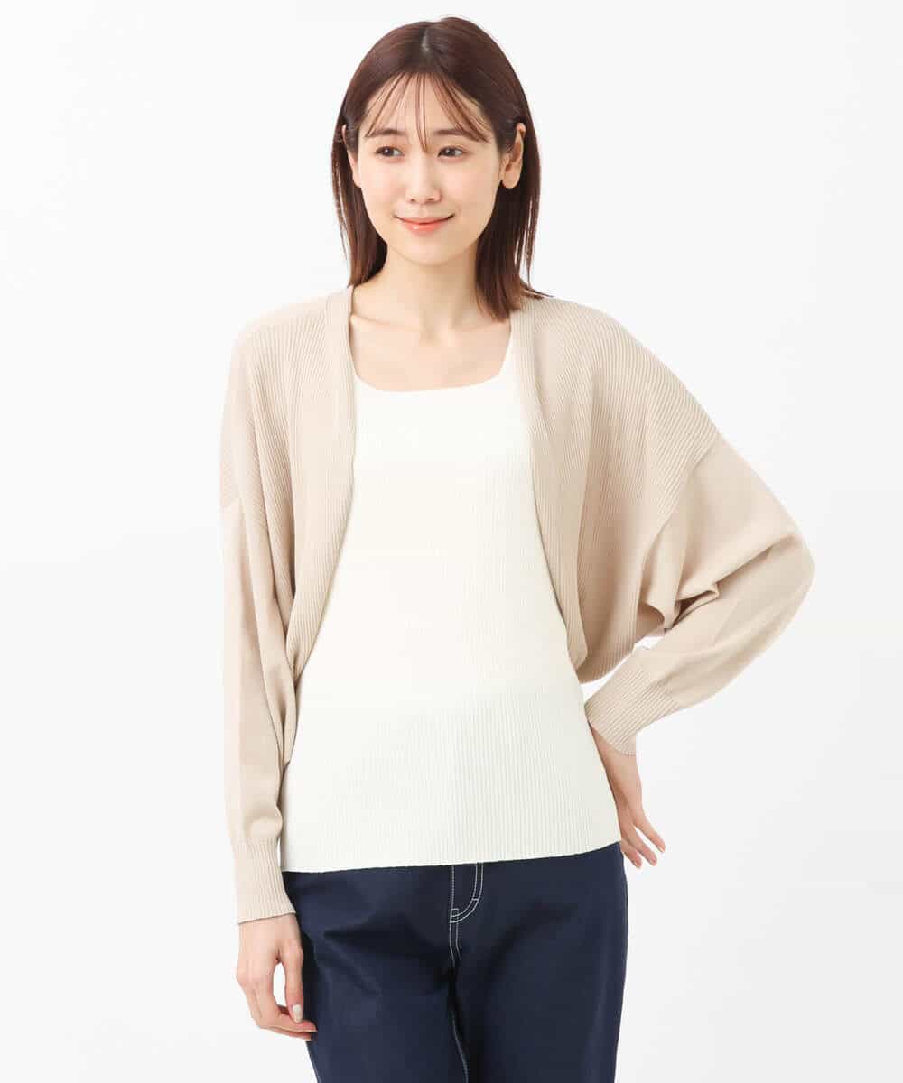 FKSGS06130 MK MICHEL KLEIN(MK ミッシェルクラン) ボレロニットカーディガン/洗える ベージュ